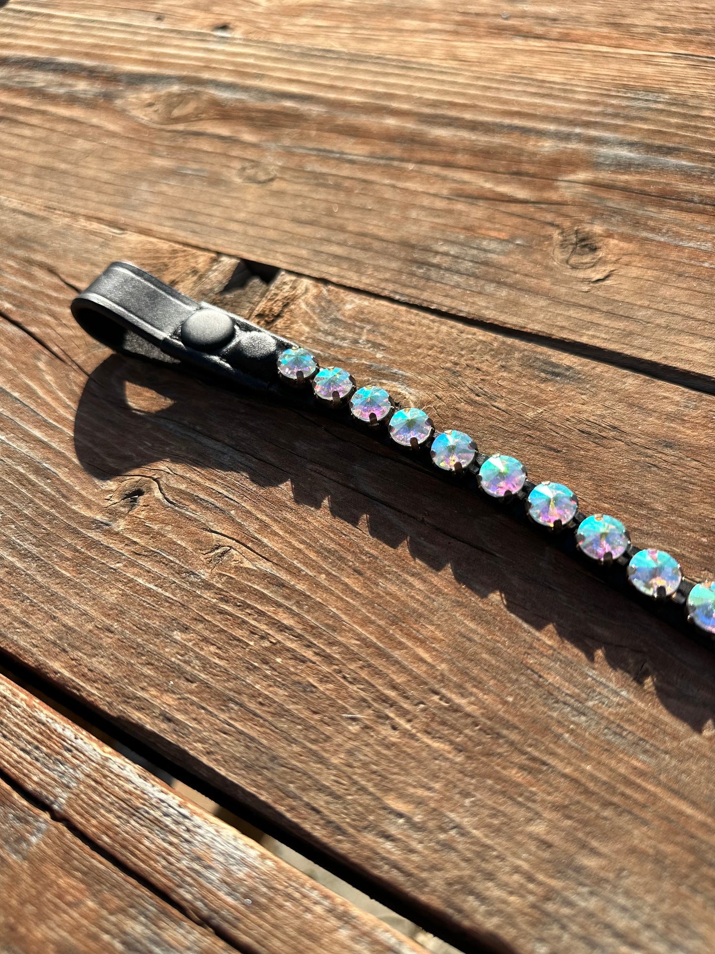 Unicorn Crystal Rivet Snap on Browband