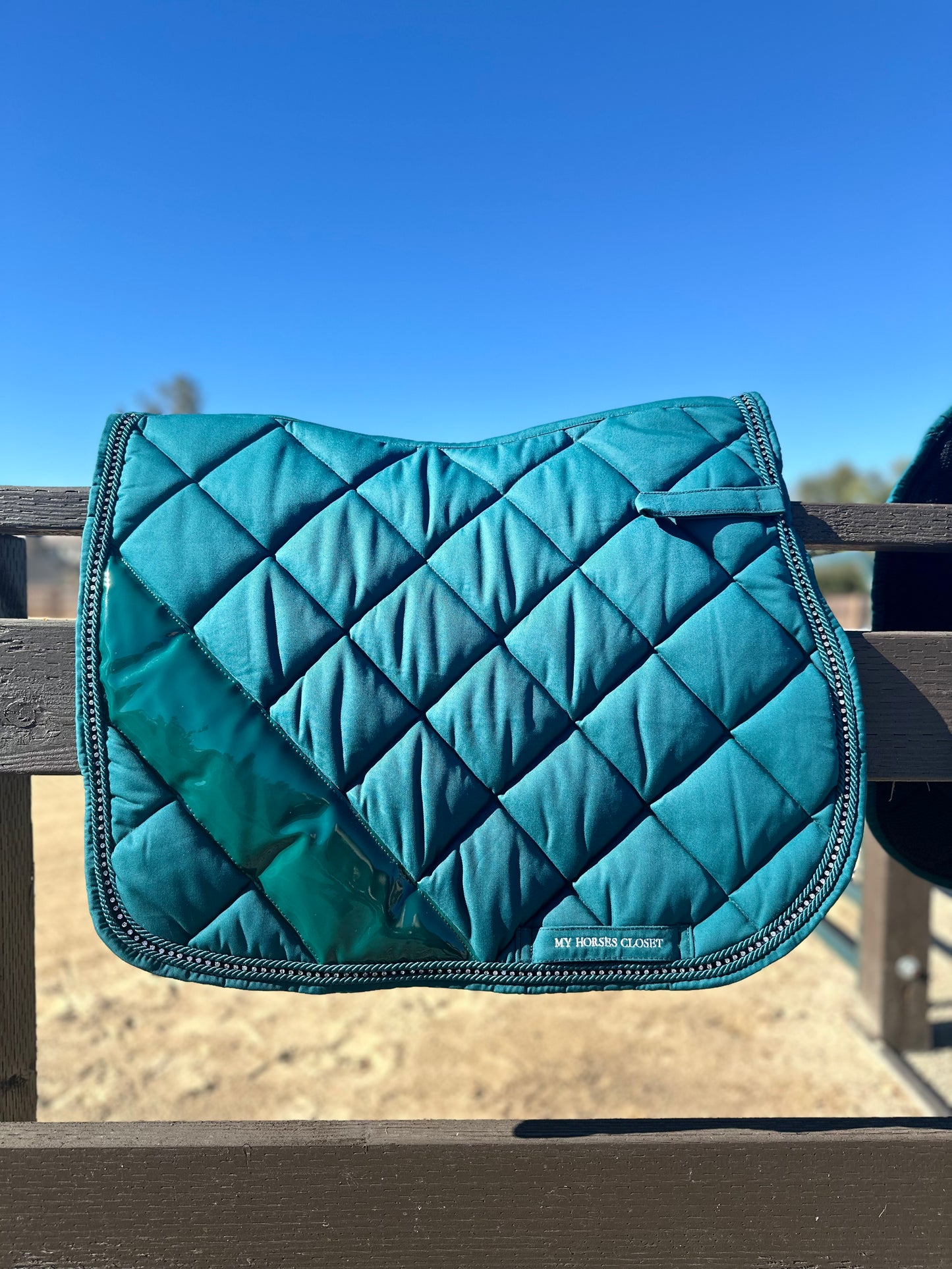 Petrol Blue Green Noble Crystal Jump AP Saddle Pad