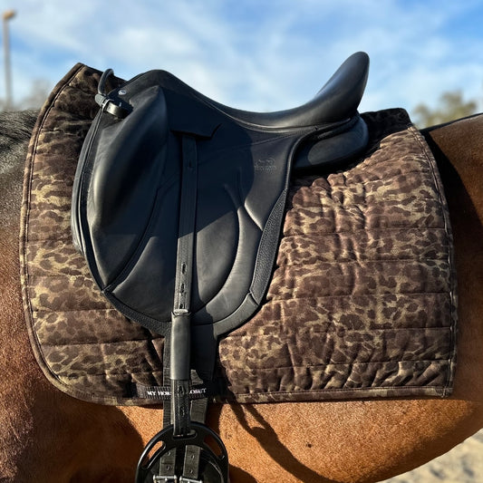 Suede Tech Dressage Saddle Pad Animal Print