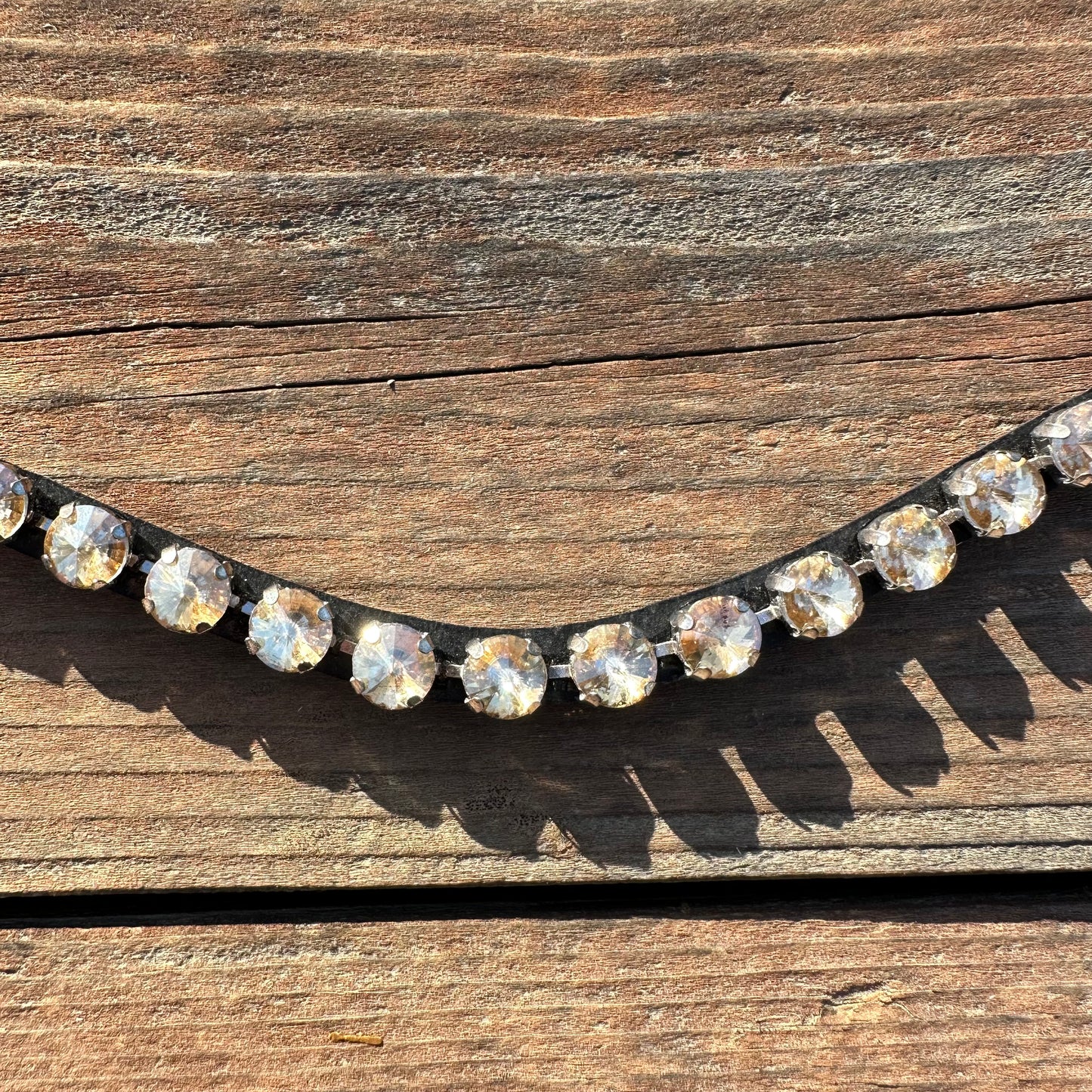 Gold Crystal Rivet Snap on Browband