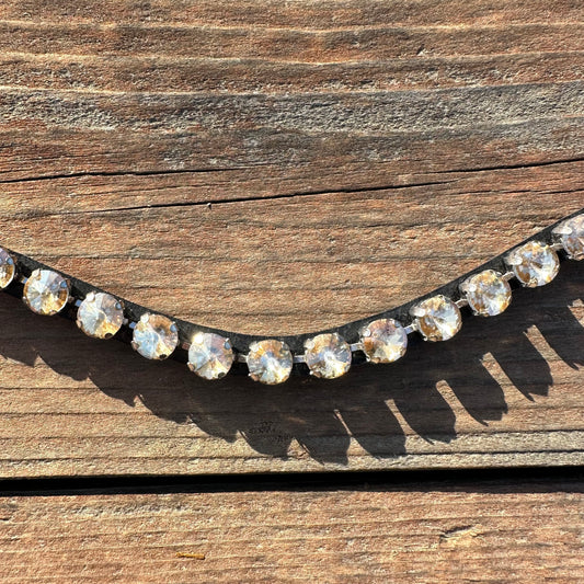 Gold Crystal Rivet Snap on Browband