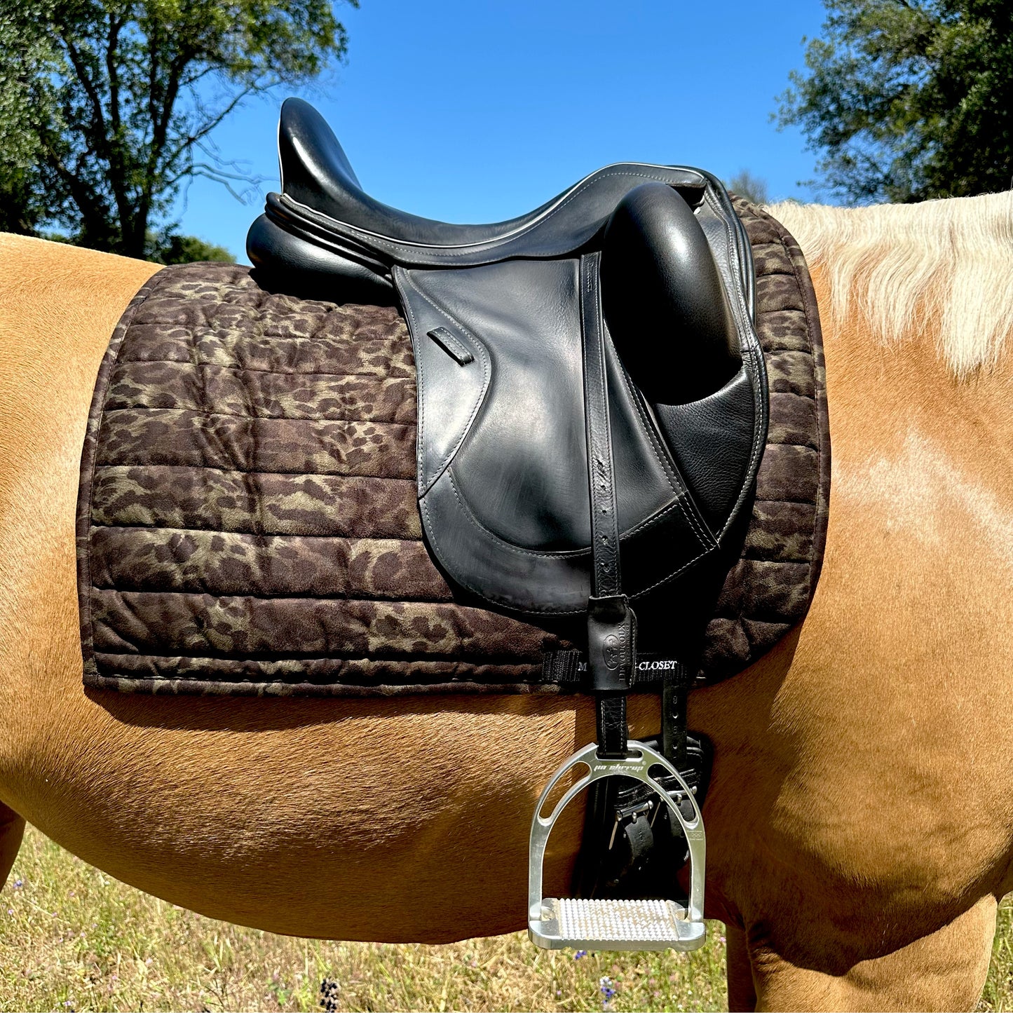 Suede Tech Dressage Saddle Pad Animal Print