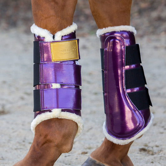 Retiring -  Amboise Brushing Dressage Boots Plum Purple