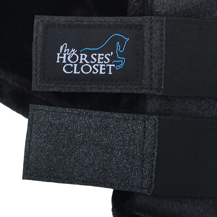 Glitter Sparkly Brushing Dressage Boots Carbon Black