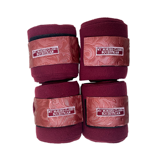 Versailles Fleece Polo Wraps Burgundy