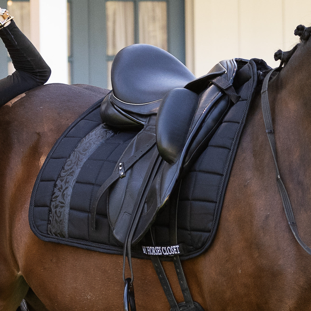 Dressage Saddle Pad Versailles Black Damask Black