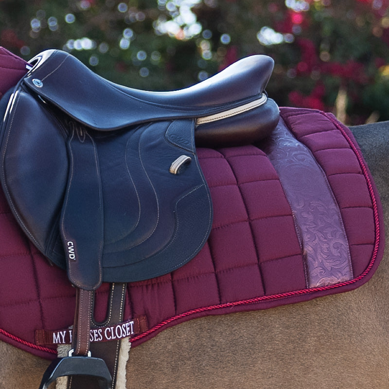 Jump AP Saddle Pad Versailles Burgundy Damask