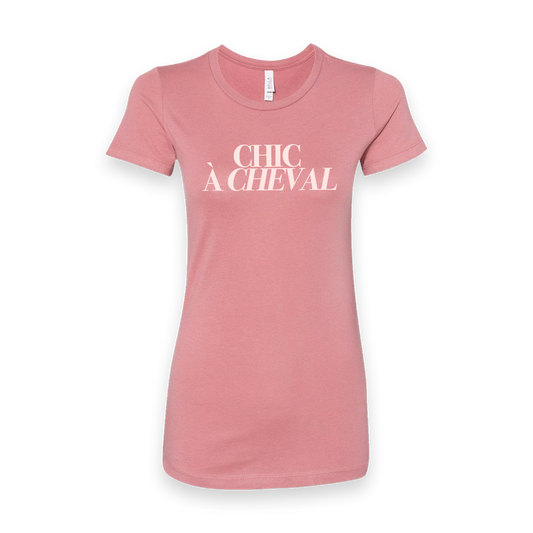 Retiring  Chic à Cheval - T-shirt Women's - Mauve