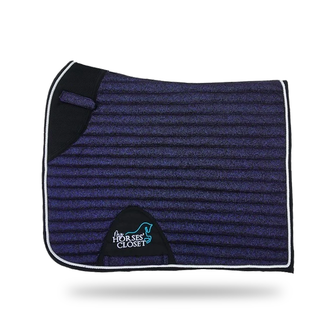 Glitter Mesh Sparkly Dressage Saddle Pad Plum Purple