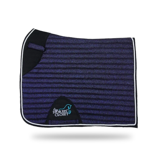 Glitter Mesh Sparkly Dressage Saddle Pad Plum Purple