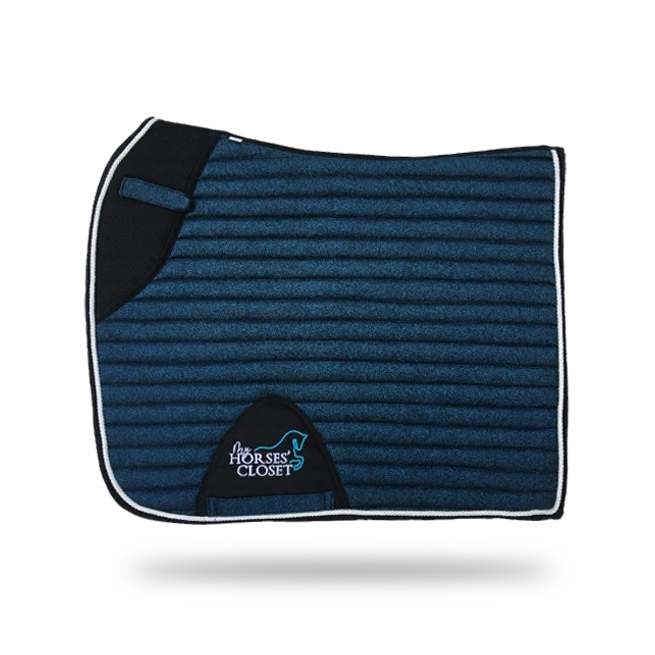 Glitter Mesh Sparkly Dressage Saddle Pad Midnight Blue