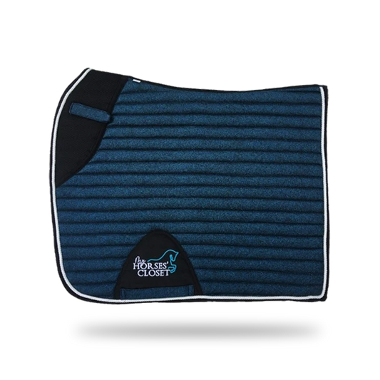 Glitter Mesh Sparkly Dressage Saddle Pad Midnight Blue