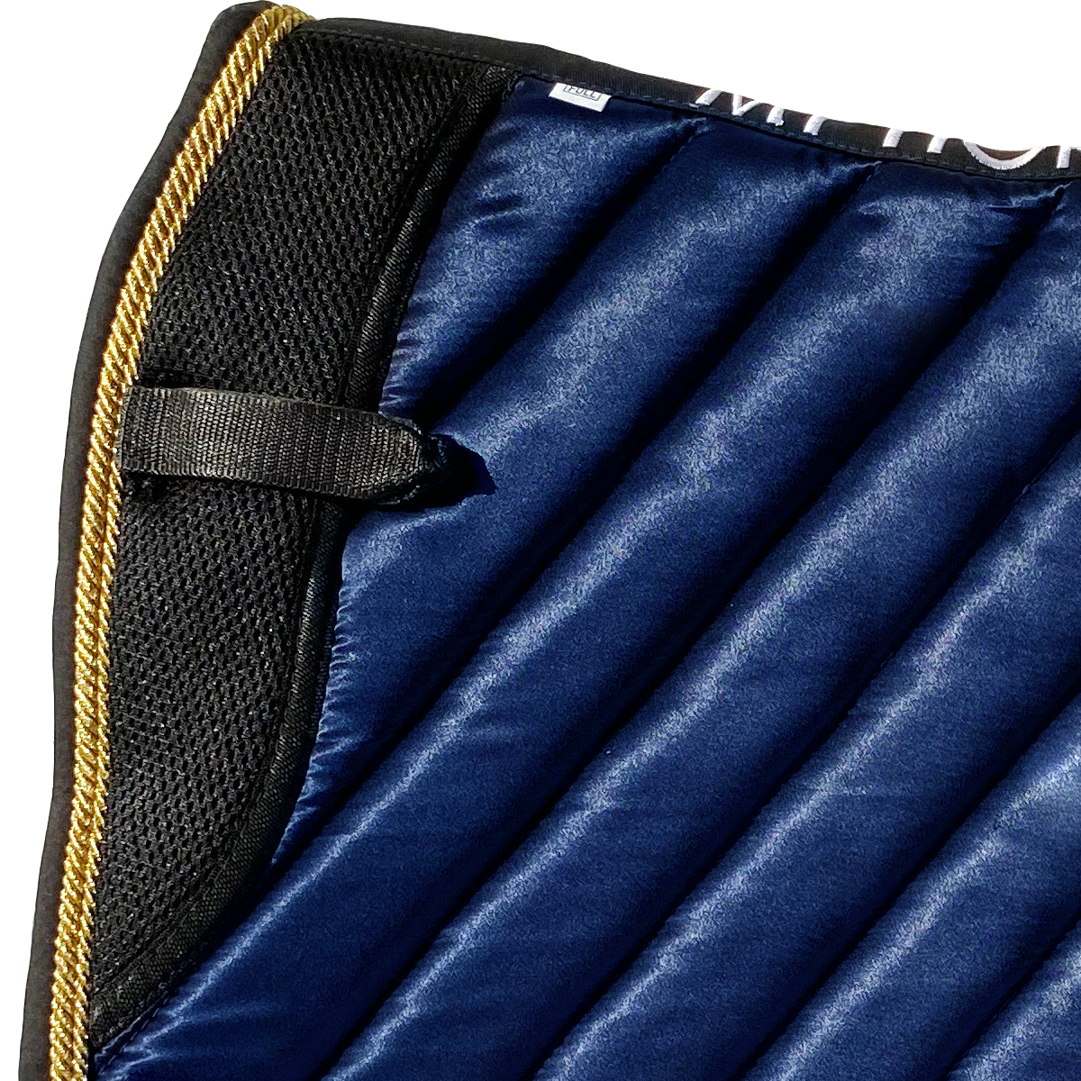 Satin Mesh Dressage Saddle Pad Amboise Midnight Blue