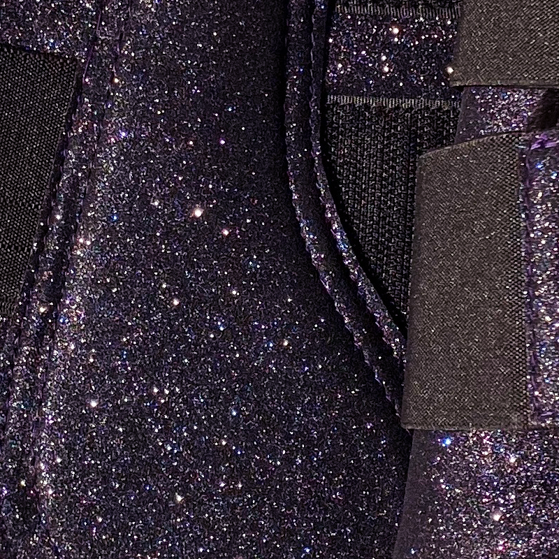 Glitter Sparkly Brushing Dressage Boots Plum Purple