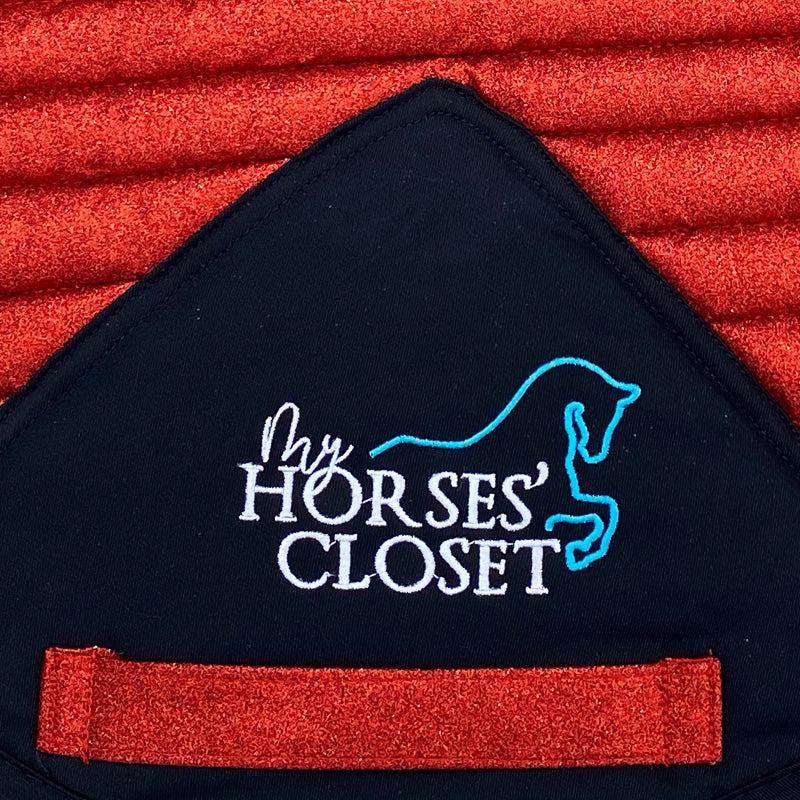 Glitter Mesh Sparkly Jumping Saddle Pad Candy Red