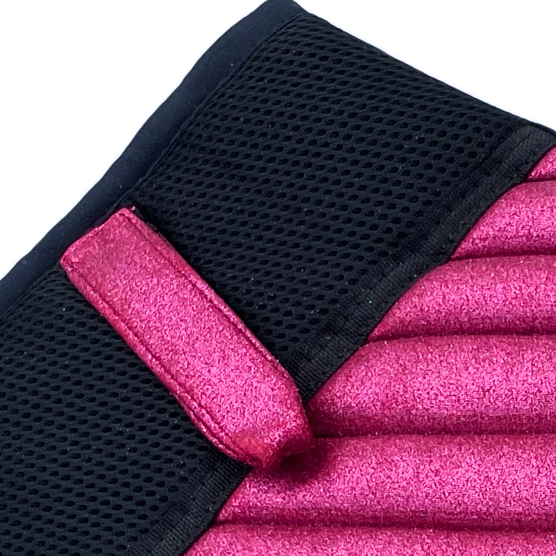 Glitter Mesh Sparkly Jumping Saddle Pad Hot Pink Fushia