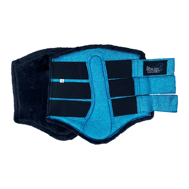 Glitter Sparkly Brushing Dressage Boots Turquoise