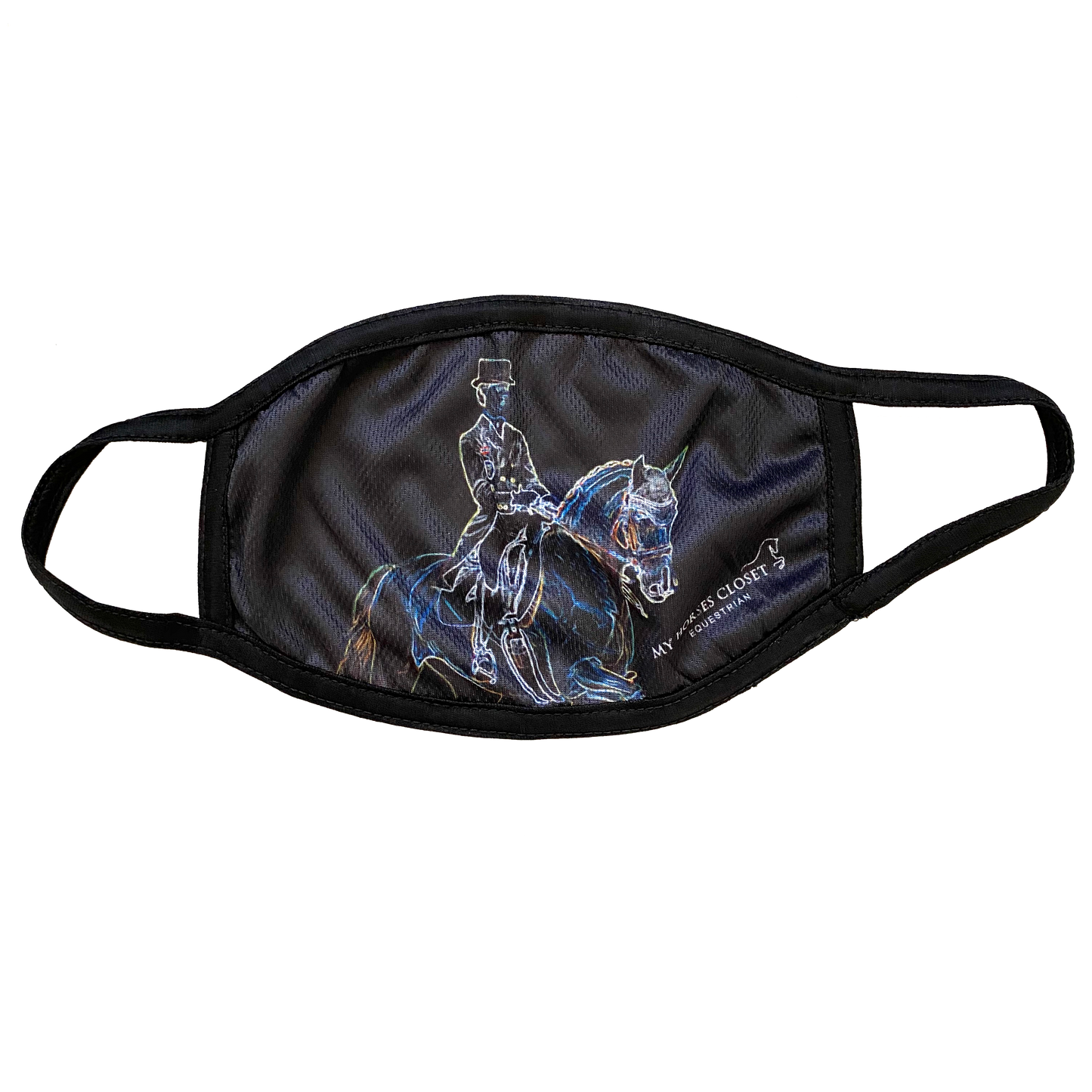 Retiring - Equestrian Dressage Print Face Mask