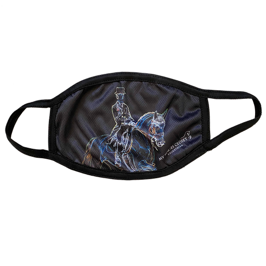 Retiring -  Equestrian Dressage Print Face Mask