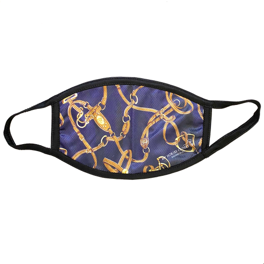 Retiring -  Equestrian Bridle Print Face Mask