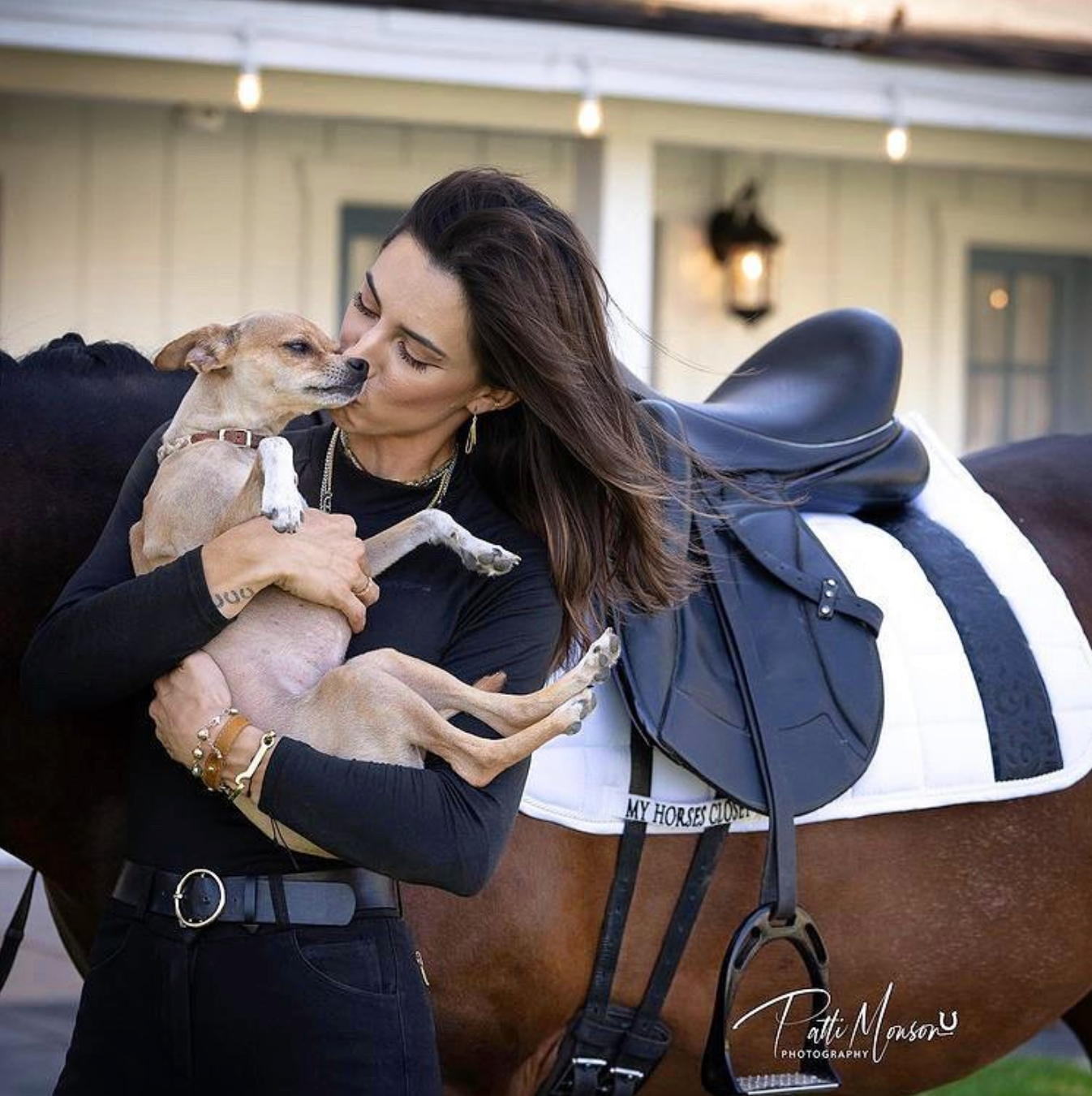 Dressage Saddle Pad Versailles White Damask Black