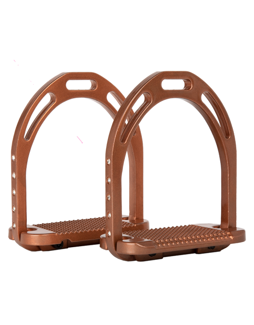 👋 Retiring - Alu Stirrups with Crystals Copper Brown