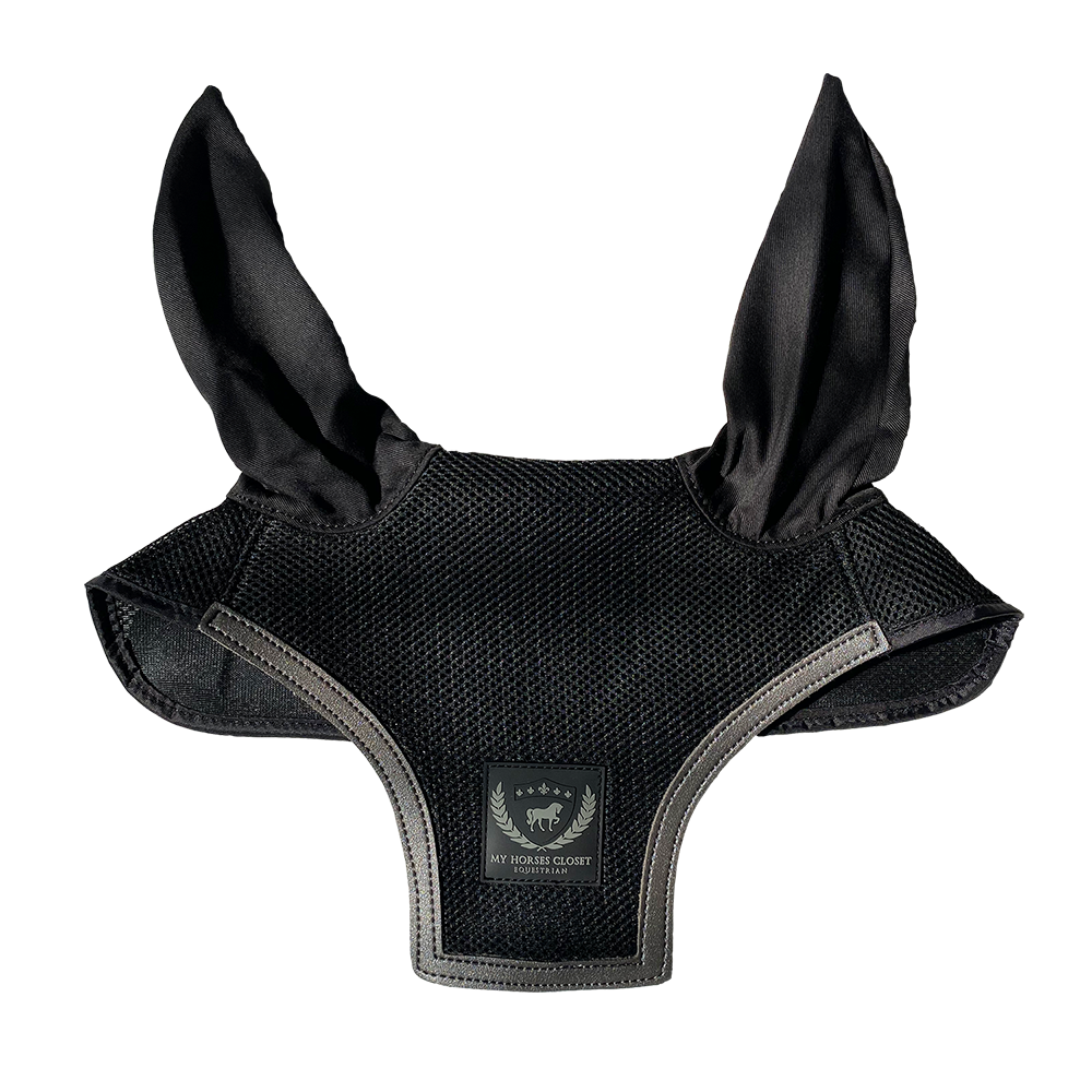 Fly Ear Bonnet Ultra Breathable 3D Mesh - Black