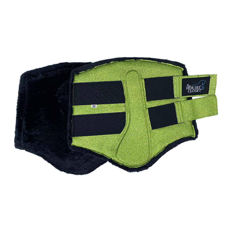 Glitter Sparkly Brushing Dressage Boots Apple Green