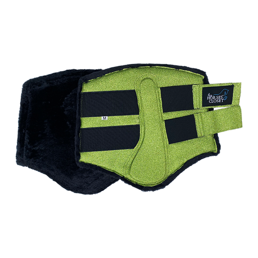 Glitter Sparkly Brushing Dressage Boots Apple Green