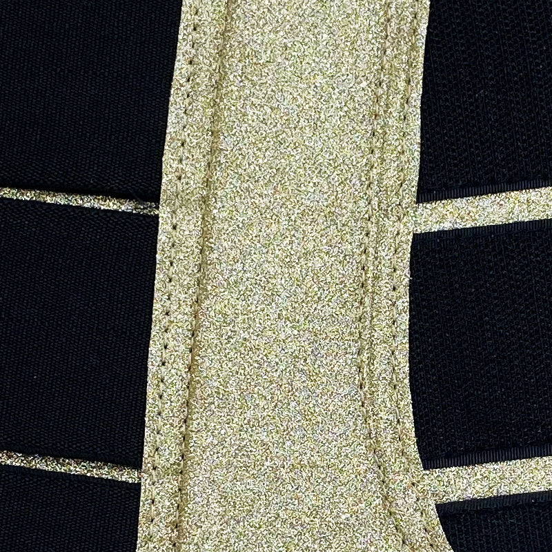 Glitter Sparkly Brushing Dressage Boots Golden Beige