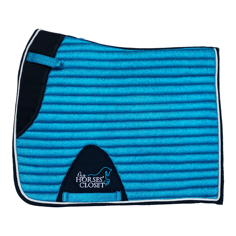 Glitter Mesh Dressage Saddle Pad Turquoise