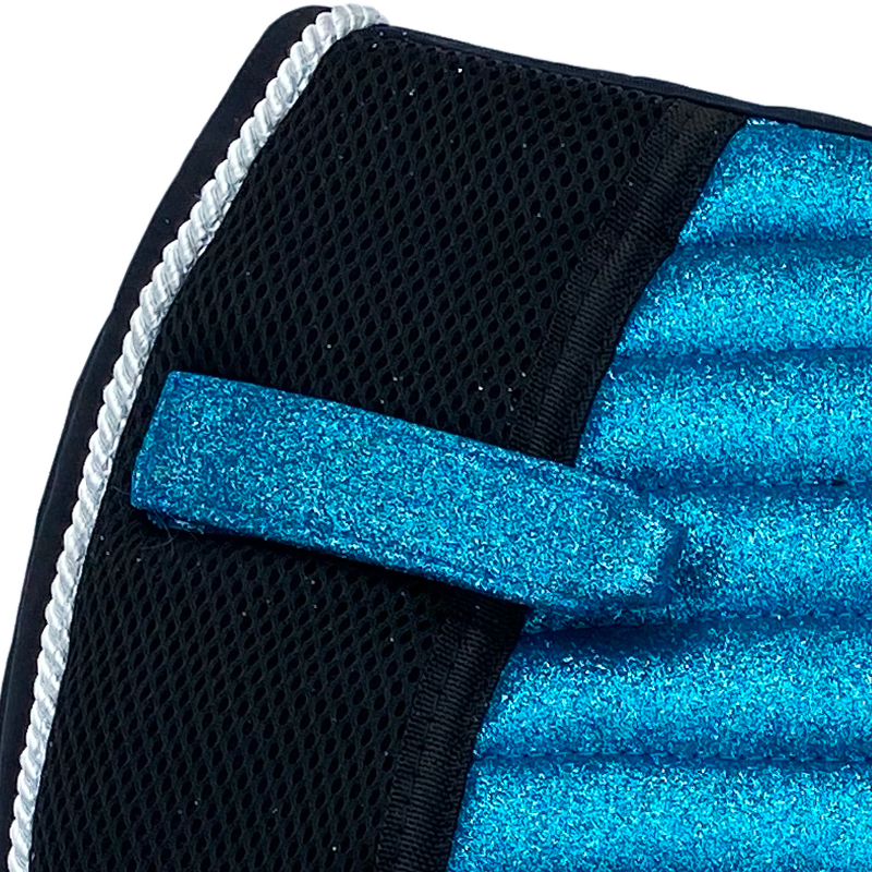 Glitter Mesh Dressage Saddle Pad Turquoise