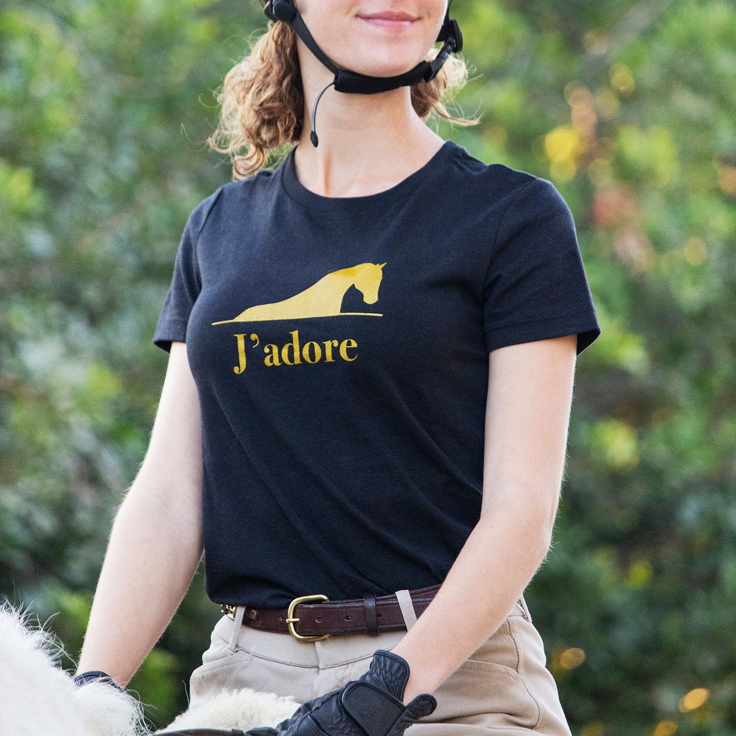 Retiring J'adore - Gold Glitter - T-shirt Women's - Black Heather