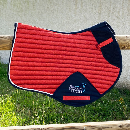 Glitter Mesh Sparkly Jumping Saddle Pad Candy Red