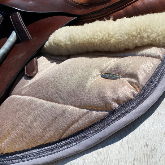 Jumping AP Saddle Pad Rose Gold Metallic