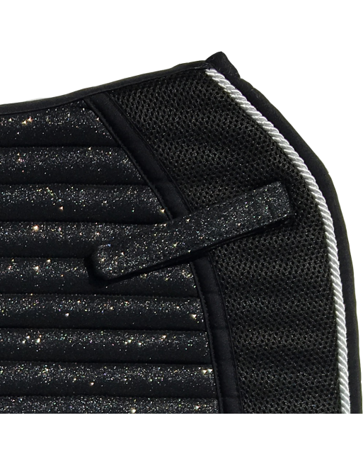 Glitter Mesh Sparkly Jumping Saddle Pad Carbon Black