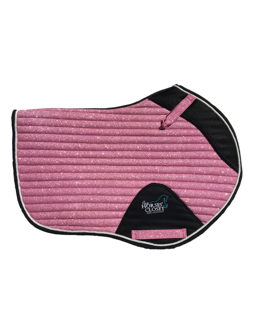 Glitter Mesh Sparkly Jumping Saddle Pad Pink