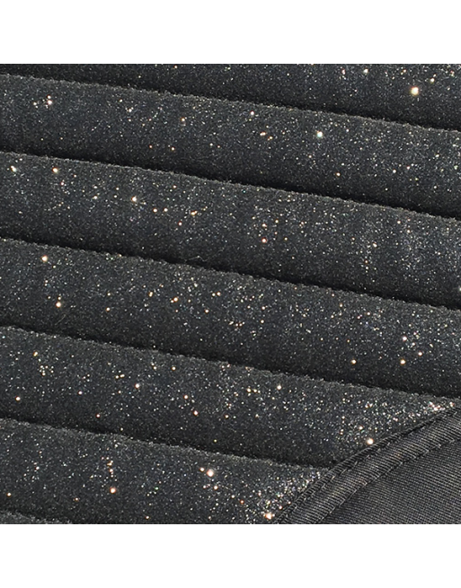 Glitter Mesh Sparkly Dressage Saddle Pad Carbon Black