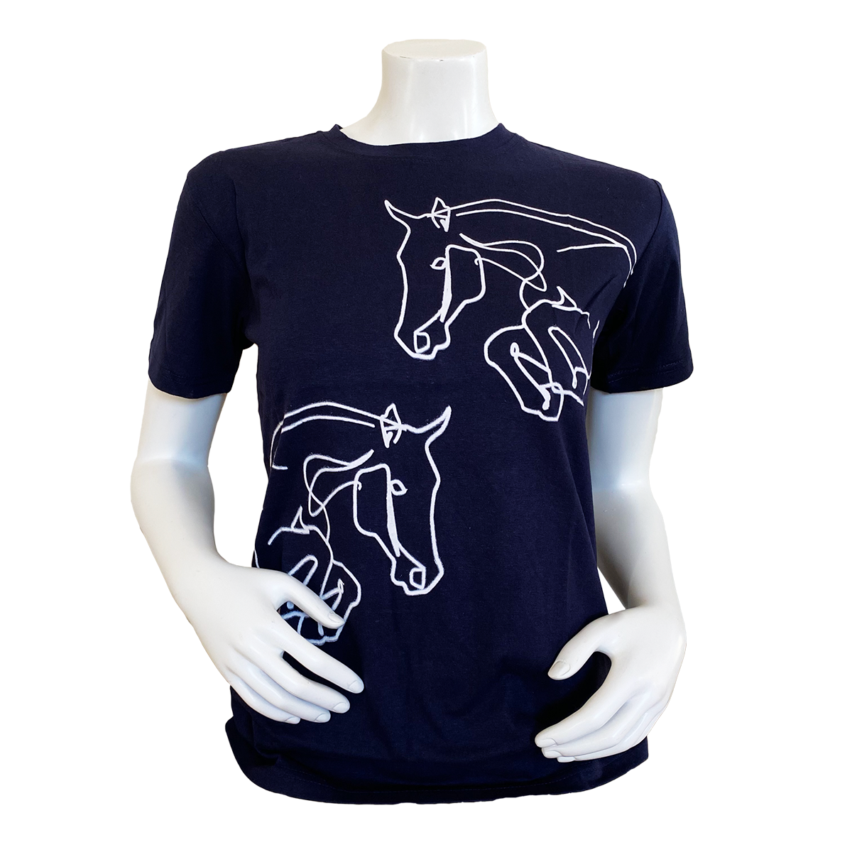 Jumping eventing T-shirt Unisex Navy Blue