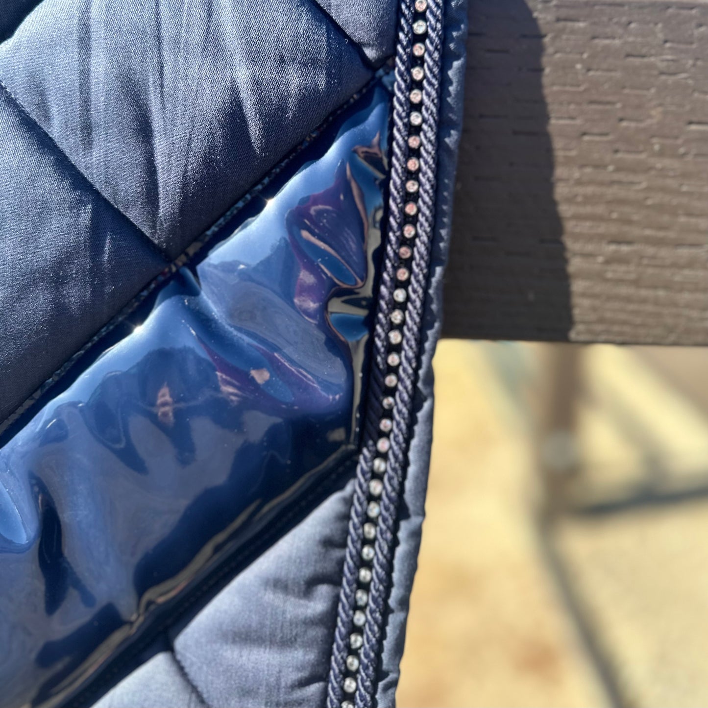 NEW Navy Blue Noble Crystal Dressage Saddle Pad