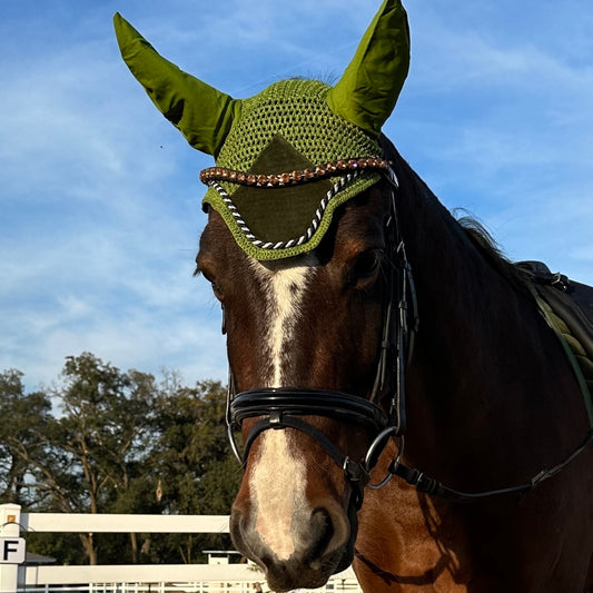 Suede Fly Ear Bonnet Hunter Green