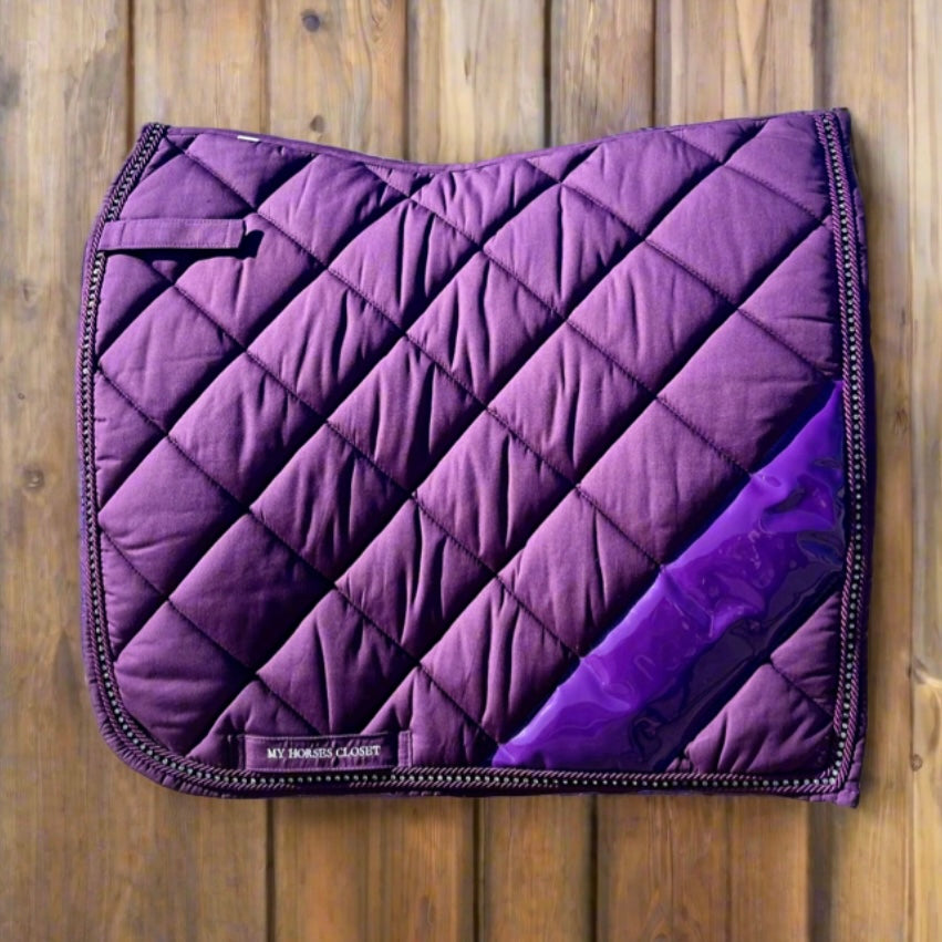 Noble Crystal Dressage Saddle Pad Purple