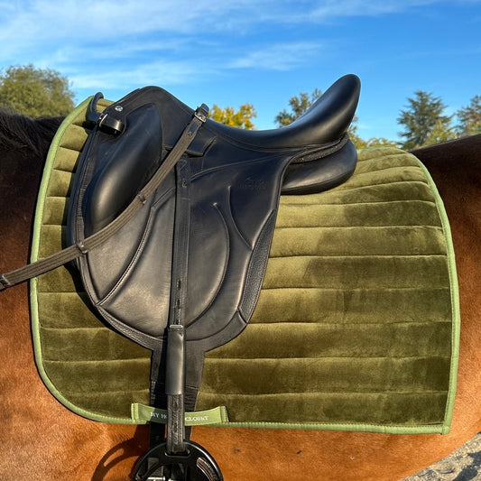 Suede Tech Dressage Saddle Pad Hunter Green