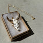 Bull Skull Western Necklace - Gold