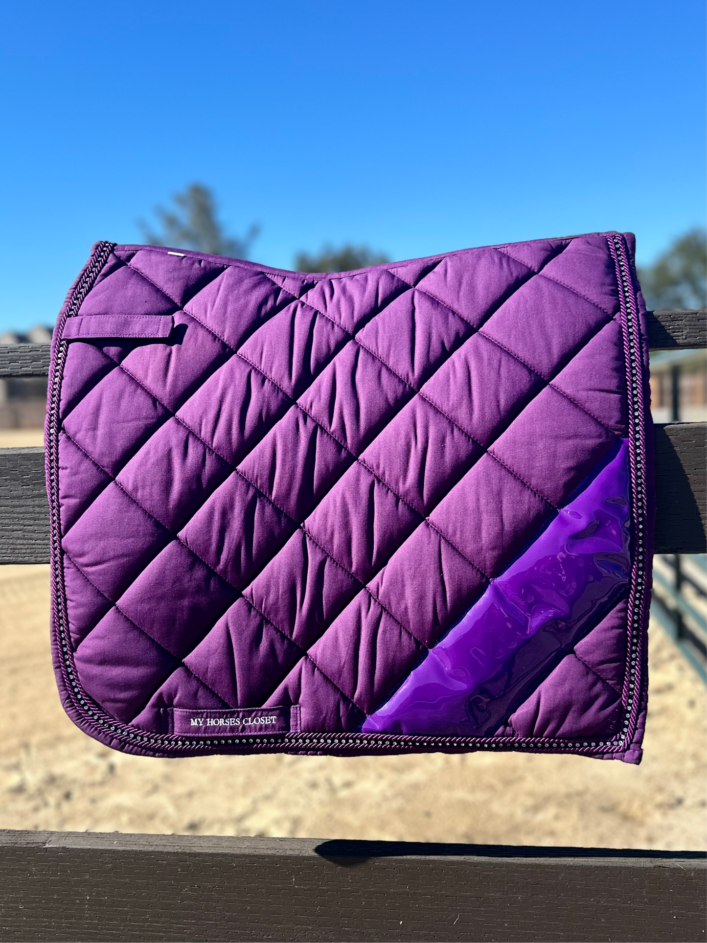 Noble Crystal Dressage Saddle Pad Purple