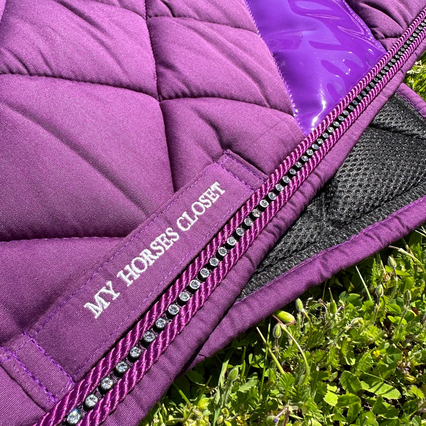 Noble Crystal Dressage Saddle Pad Purple