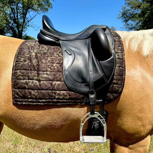 Suede Tech Dressage Saddle Pad Animal Print