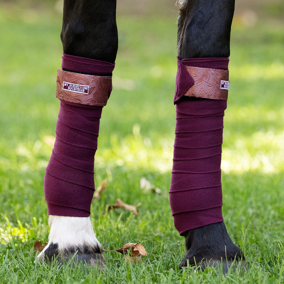 Versailles Fleece Polo Wraps Burgundy