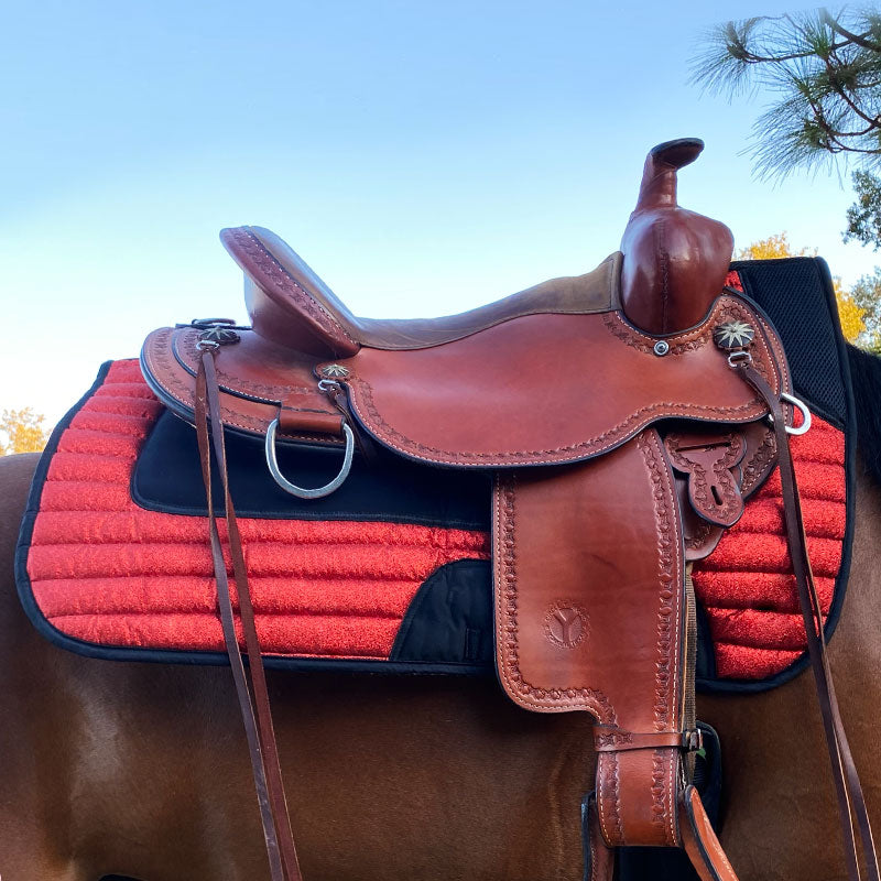 Red western saddle pad hot sale