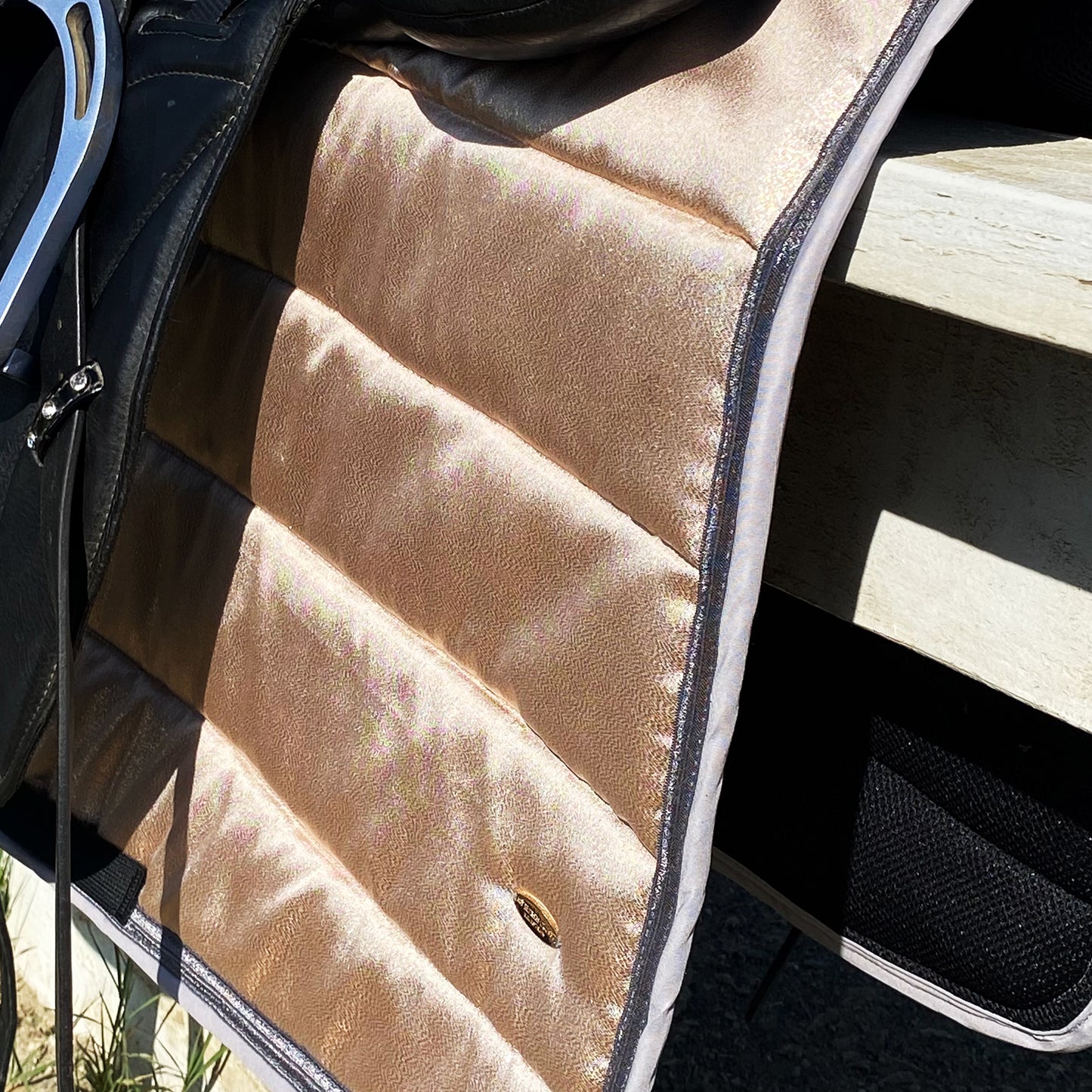 Dressage Saddle Pad Rose Gold Metallic